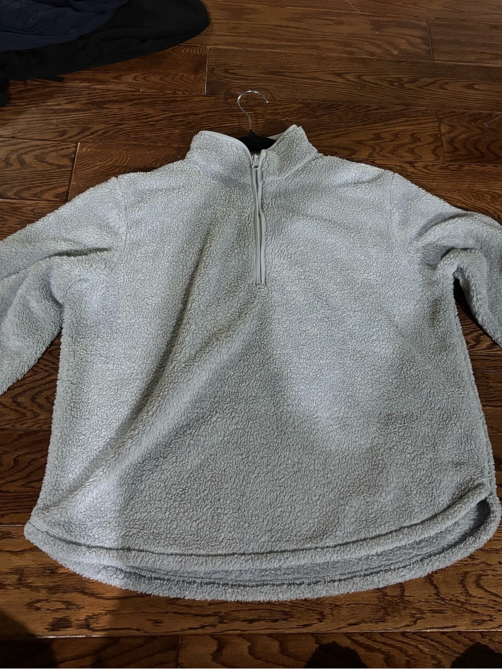 H&M Dull Blue Sherpa Half-Zip Pullover